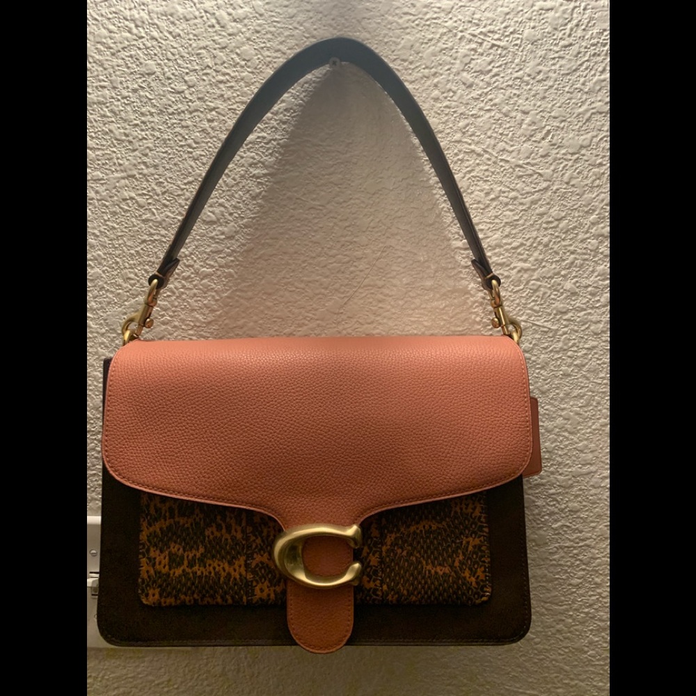 Tabby Shoulder Bag In Colorblock With Snakeskin - Picture 3 of 8